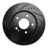 R1 Concepts 09-15 Mitsubishi Lancer Front Right Drilled & Slotted Black Brake Rotor by R1 Concepts RNC-633-72044R