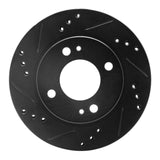 R1 Concepts 14-15 Mitsubishi Mirage Front Left Drilled & Slotted Black Brake Rotor by R1 Concepts RNC-633-72045L