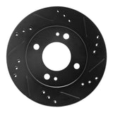 R1 Concepts 14-15 Mitsubishi Mirage Front Right Drilled & Slotted Black Brake Rotor by R1 Concepts RNC-633-72045R