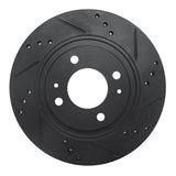 R1 Concepts 12-17 Mitsubishi I-MIEV Front Right Drilled & Slotted Black Brake Rotor by R1 Concepts RNC-633-72046R