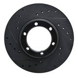 R1 Concepts 81-87 Dodge D50 Front Left Drilled & Slotted Black Brake Rotor by R1 Concepts RNC-633-72048L