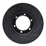 R1 Concepts 81-87 Dodge D50 Front Right Drilled & Slotted Black Brake Rotor by R1 Concepts RNC-633-72048R