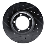 R1 Concepts 87-90 Mitsubishi Van Front Left Drilled & Slotted Black Brake Rotor by R1 Concepts RNC-633-72050L