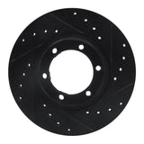 R1 Concepts 87-89 Dodge Raider Front Right Drilled & Slotted Black Brake Rotor