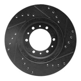 R1 Concepts 90-04 Mitsubishi Montero Sport (USA/Canada) Front Left Drilled & Slotted Black Brake Rotor by R1 Concepts RNC-633-72053L
