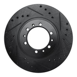 R1 Concepts 90-04 Mitsubishi Montero Sport (USA/Canada) Front Right Drilled & Slotted Black Brake Rotor by R1 Concepts RNC-633-72053R