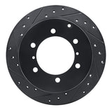 R1 Concepts 90-04 Mitsubishi Montero Rear Left Drilled & Slotted Black Brake Rotor by R1 Concepts RNC-633-72054L