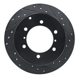 R1 Concepts 90-04 Mitsubishi Montero Sport (USA/Canada) Rear Right Drilled & Slotted Black Brake Rotor by R1 Concepts RNC-633-72054R