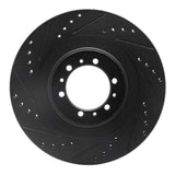 R1 Concepts 98-04 Mitsubishi Montero Front Left Drilled & Slotted Black Brake Rotor by R1 Concepts RNC-633-72055L