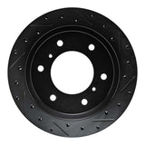 R1 Concepts 00-06 Mitsubishi Montero Rear Right Drilled & Slotted Black Brake Rotor by R1 Concepts RNC-633-72058R