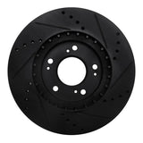 R1 Concepts 04-11 Mitsubishi Grandis (Mexico) Front Left Drilled & Slotted Black Brake Rotor by R1 Concepts RNC-633-72059L