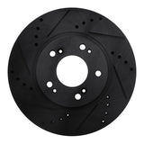 R1 Concepts 04-11 Mitsubishi Grandis (Mexico) Front Left Drilled & Slotted Black Brake Rotor by R1 Concepts RNC-633-72059L