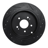 R1 Concepts 04-11 Mitsubishi Grandis (Mexico) Rear Left Drilled & Slotted Black Brake Rotor by R1 Concepts RNC-633-72060L