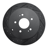 R1 Concepts 04-11 Mitsubishi Grandis (Mexico) Rear Left Drilled & Slotted Black Brake Rotor by R1 Concepts RNC-633-72060L