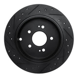 R1 Concepts 04-11 Mitsubishi Endeavor Rear Right Drilled & Slotted Black Brake Rotor by R1 Concepts RNC-633-72060R
