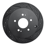 R1 Concepts 04-11 Mitsubishi Endeavor Rear Right Drilled & Slotted Black Brake Rotor by R1 Concepts RNC-633-72060R