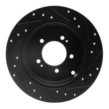 R1 Concepts 07-15 Mitsubishi Outlander Rear Left Drilled & Slotted Black Brake Rotor by R1 Concepts RNC-633-72062L