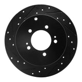 R1 Concepts 07-15 Mitsubishi Outlander Rear Left Drilled & Slotted Black Brake Rotor by R1 Concepts RNC-633-72062L