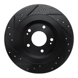 R1 Concepts 13-25 Mitsubishi Eclipse Cross Rear Right Drilled & Slotted Black Brake Rotor by R1 Concepts RNC-633-72063R