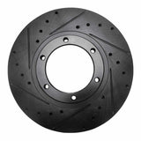 R1 Concepts 05-18 Mitsubishi Fuso Front Left Drilled & Slotted Black Brake Rotor by R1 Concepts RNC-633-72067L