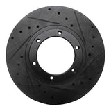 R1 Concepts 05-18 Mitsubishi Fuso Front Right Drilled & Slotted Black Brake Rotor by R1 Concepts RNC-633-72067R