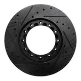 R1 Concepts 05-18 Mitsubishi Fuso Rear Right Drilled & Slotted Black Brake Rotor by R1 Concepts RNC-633-72068R