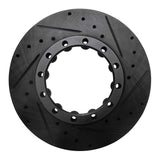 R1 Concepts 05-18 Mitsubishi Fuso Rear Right Drilled & Slotted Black Brake Rotor by R1 Concepts RNC-633-72068R