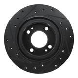 R1 Concepts 16-25 Dodge Attitude (Mexico) Front Right Drilled & Slotted Black Brake Rotor by R1 Concepts RNC-633-72069R