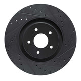 R1 Concepts 2022-2025 Infiniti QX60 Front Right Drilled & Slotted Black Brake Rotor by R1 Concepts RNC-633-72070R