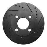 R1 Concepts 78-92 Audi 80 Front Right Drilled & Slotted Black Brake Rotor by R1 Concepts RNC-633-73000R