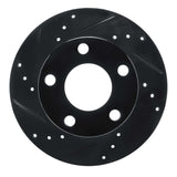 R1 Concepts 80-91 Audi 5000S Rear Left Drilled & Slotted Black Brake Rotor by R1 Concepts RNC-633-73002L
