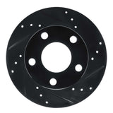 R1 Concepts 80-91 Audi 5000S Rear Right Drilled & Slotted Black Brake Rotor by R1 Concepts RNC-633-73002R