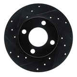 R1 Concepts 78-85 Audi 5000 Front Left Drilled & Slotted Black Brake Rotor by R1 Concepts RNC-633-73003L