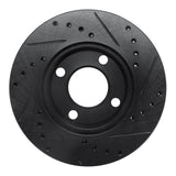 R1 Concepts 84-87 Audi 4000 Quattro Front Left Drilled & Slotted Black Brake Rotor by R1 Concepts RNC-633-73005L