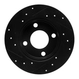 R1 Concepts 84-95 Audi 90 Quattro Rear Right Drilled & Slotted Black Brake Rotor by R1 Concepts RNC-633-73006R