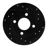R1 Concepts 84-95 Audi 90 Quattro Rear Right Drilled & Slotted Black Brake Rotor by R1 Concepts RNC-633-73006R