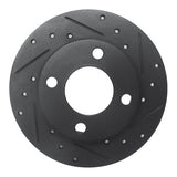 R1 Concepts 82-98 Audi 5000 Rear Right Drilled & Slotted Black Brake Rotor by R1 Concepts RNC-633-73007R