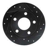 R1 Concepts 85-00 Audi 5000S Quattro Rear Right Drilled & Slotted Black Brake Rotor by R1 Concepts RNC-633-73009R