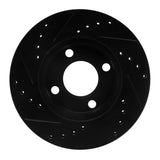 R1 Concepts 90-91 Audi 90 Quattro Front Right Drilled & Slotted Black Brake Rotor by R1 Concepts RNC-633-73016R