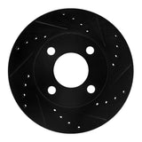 R1 Concepts 90-91 Audi 90 Quattro Front Right Drilled & Slotted Black Brake Rotor by R1 Concepts RNC-633-73016R