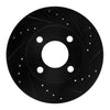 R1 Concepts 90-91 Audi 90 Quattro Front Right Drilled & Slotted Black Brake Rotor