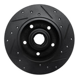 R1 Concepts 96-08 Audi A4 (Mexico) Rear Left Drilled & Slotted Black Brake Rotor