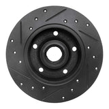 R1 Concepts 96-08 Audi A4 (Mexico) Rear Right Drilled & Slotted Black Brake Rotor