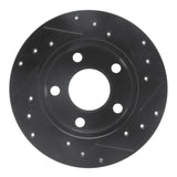 R1 Concepts 98-01 Audi A6 Quattro Rear Left Drilled & Slotted Black Brake Rotor by R1 Concepts RNC-633-73018L
