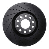 R1 Concepts 00-03 Audi A8 Front Right Drilled & Slotted Black Brake Rotor by R1 Concepts RNC-633-73019R