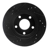 R1 Concepts 00-03 Audi A8 Rear Right Drilled & Slotted Black Brake Rotor by R1 Concepts RNC-633-73020R