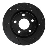 R1 Concepts 00-03 Audi A8 Rear Right Drilled & Slotted Black Brake Rotor by R1 Concepts RNC-633-73020R