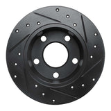R1 Concepts 99-02 Audi A6 Quattro Rear Left Drilled & Slotted Black Brake Rotor by R1 Concepts RNC-633-73021L