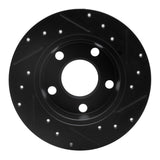 R1 Concepts 99-05 Audi Allroad Rear Left Drilled & Slotted Black Brake Rotor by R1 Concepts RNC-633-73022L