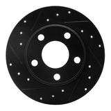 R1 Concepts 99-05 Audi Allroad Rear Left Drilled & Slotted Black Brake Rotor by R1 Concepts RNC-633-73022L